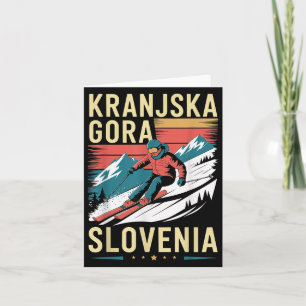 Carte Retro Kranjska Gora Slovénie Station de ski, Alpin