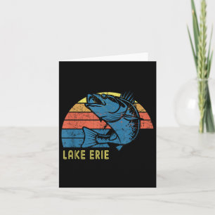 Carte Retro Lake Erie Walleye Fishing Shirt Lake Erie So