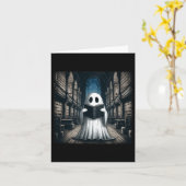 Carte Retro Lecture Ghost Library Halloween Librairie Bo (Fleur jaune)