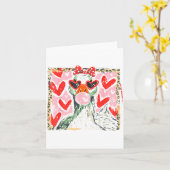 Carte Retro Leopard Valentine Goose Funny Nk Coquette Lo (Fleur jaune)