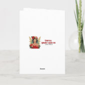 Carte Retro les années 50 Tropical Christmas Princesse (Dos)