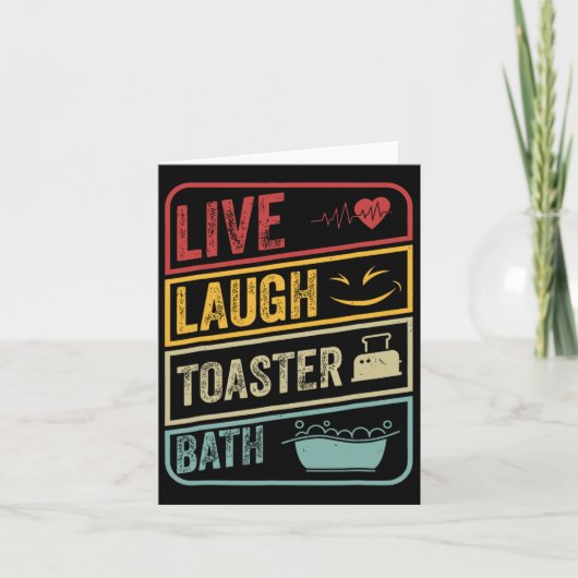 Carte Retro Live Lauder Toaster Bath Skeleton Funny Hall (Devant)