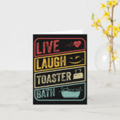 Carte Retro Live Lauder Toaster Bath Skeleton Funny Hall (Fleur jaune)