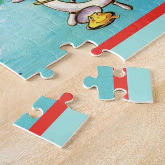 Carte Retro Long Island Puzzle (Côté)