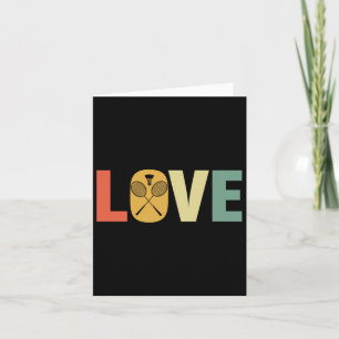 Carte Retro Love Badminton Raquettes & Navette