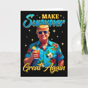 Carte Retro Make Summer Great Again Donald Trump Été