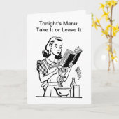 Carte Rétro maman cooking ! (Fleur jaune)