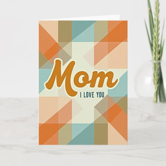 Carte Rétro Maman Je T'Aime (Devant)