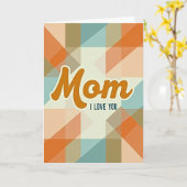 Carte Rétro Maman Je T'Aime (Fleur jaune)