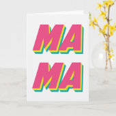Carte Rétro Maman Je T'Aime (Fleur jaune)