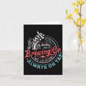 Carte Retro Mama's Ery Brewing Co Funny Breastfeeding Sk (Fleur jaune)