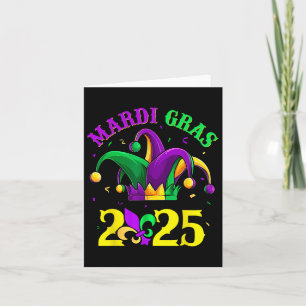 Carte Retro Mardi Gras 2025 Louisiane Parade Costume Wom