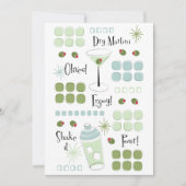 Carte Retro Martini Moderne Du Milieu Du Siècle (Devant)