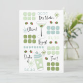 Carte Retro Martini Moderne Du Milieu Du Siècle (Debout devant)