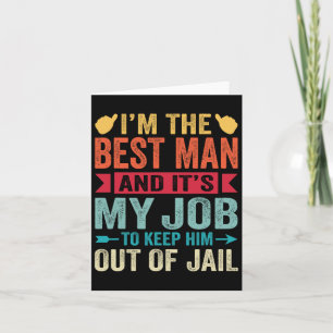 Carte Retro Meilleur Homme Mariage Groomsmen Funny Bride