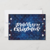 Carte Retro Merry Christmas Script Xmas Gift Coupon (Dos)