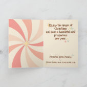 Carte Rétro Milieu du Siècle Votre Photo et Message de F (Intérieur)