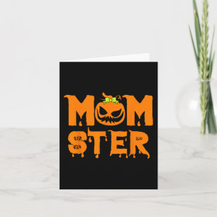 Carte Retro Momster Halloween Maman Costume Mère Hallow