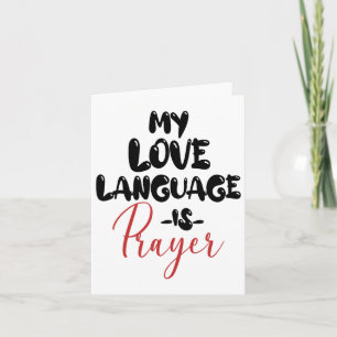 Carte Rétro Mon Langage D'Amour Est La Prière Jésus Chré