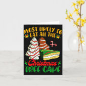 Carte Retro Most Likely To Eat All The Christmas Tree Ca (Fleur jaune)