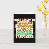 Carte Retro Most Likely To Eat All The Christmas Tree Ca (Fleur jaune)