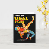 Carte Retro Motivation Quote How To With Your Fears Funn (Fleur jaune)