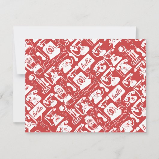 Carte Rétro n'importe quel Motif téléphonique couleur (Devant)