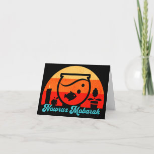 Carte Retro Nowruz Mobarak Poisson Rouge