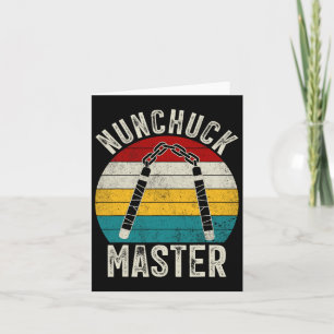 Carte Retro Nunchuck Master Karate Taekwondo Arme Nunc