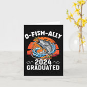 Carte Retro O-fish-ally 2024 Diplômé supérieur (Fleur jaune)