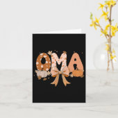 Carte Retro Oma Coquette Bows Leopard Automne Thankgivin (Fleur jaune)