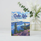 Carte rétro Oregon du Parc national du lac Crater (Debout devant)