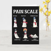 Carte Retro Pain Scale Snowman Trauma Nurse Christmas Nu (Fleur jaune)