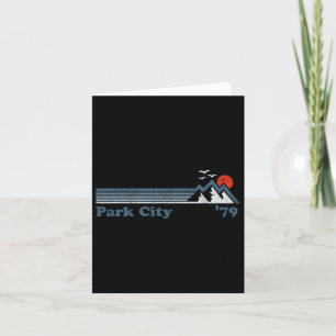 Carte Retro Park City Ski Resort Utah Snowboard Mountain