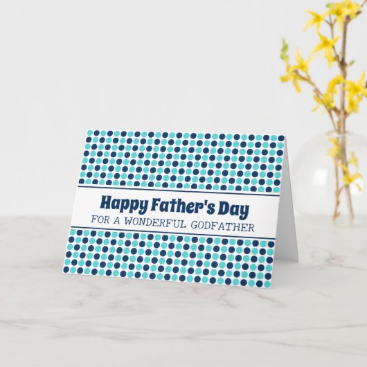 Carte Retro Parrain Bonne Fête des pères (Fleur jaune)