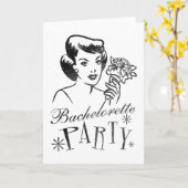 Carte Rétro partie de Bachelorette (Fleur jaune)