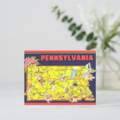 Carte Retro Pennsylvania (Debout devant)