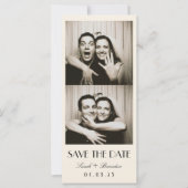 Carte Retro Photobooth Typography Qrcode Save the Date I (Devant)