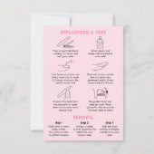 Carte Retro Pink Acrylic Nails Care Guide Display Cards (Dos)