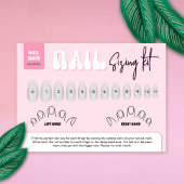 Carte Retro Pink Faux Nails Sizing Kit Display Card