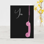 Carte Rétro Pink Téléphone Pour Obtenir Anniversaire (Fleur jaune)