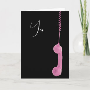 Carte Rétro Pink Téléphone Pour Obtenir Anniversaire