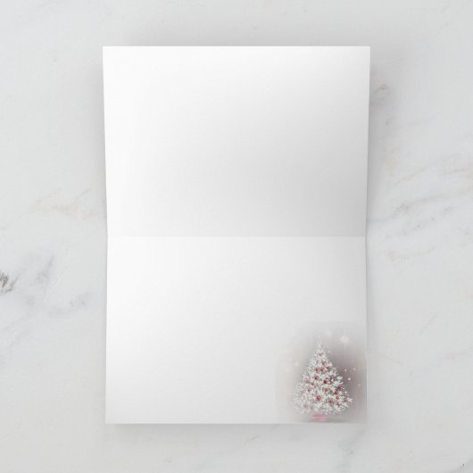 Carte Retro Poodle and Christmas Tree (Intérieur)