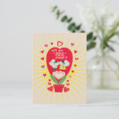 Carte rétro pour la fête des Valentines La mine d' (Debout devant)