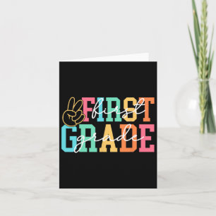 Carte Retro Première Année Preppy Retour À L'École Ensei