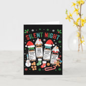 Carte Retro Profol Silent Night Icu Nurses Funny Merry C (Fleur jaune)