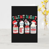 Carte Retro Profol Silent Night Icu Nurses Funny Merry C (Fleur jaune)