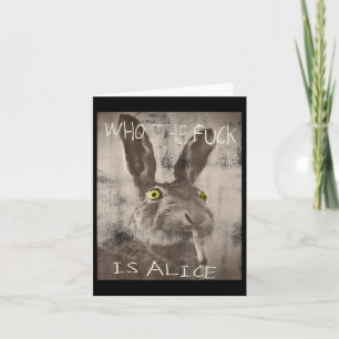 Carte Rétro Qui Est Alice Drôle Lapin