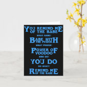 Carte Retro Quote You Remind Me Of The Babe Basic Funny  (Fleur jaune)