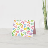 Carte Retro Rainbow Chicks Fun Party Custom Note C (Dos)